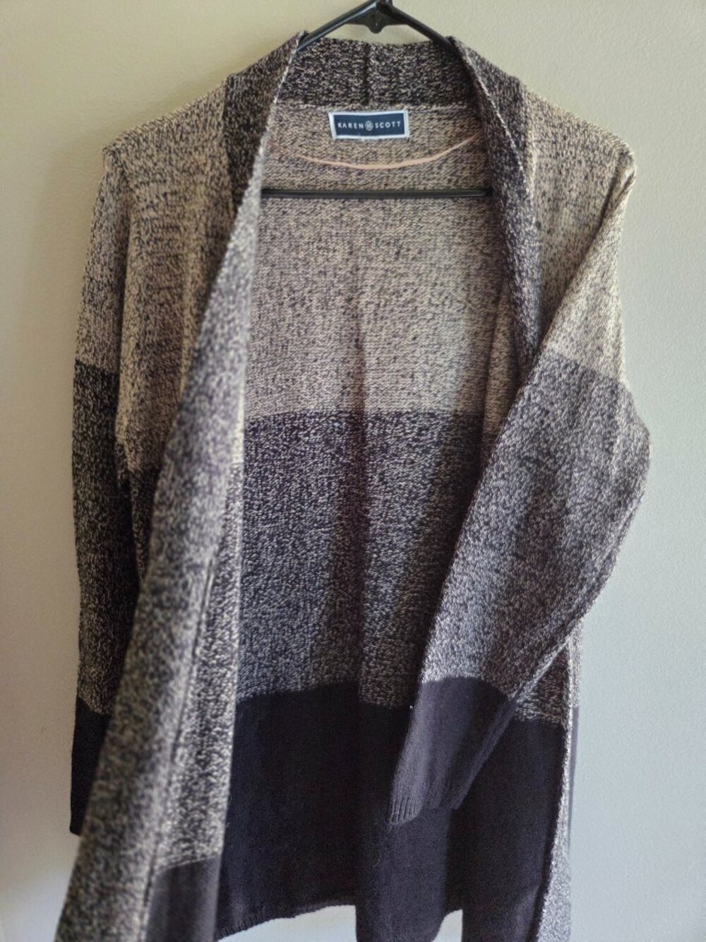 Women's Cardigan, Tan and Black